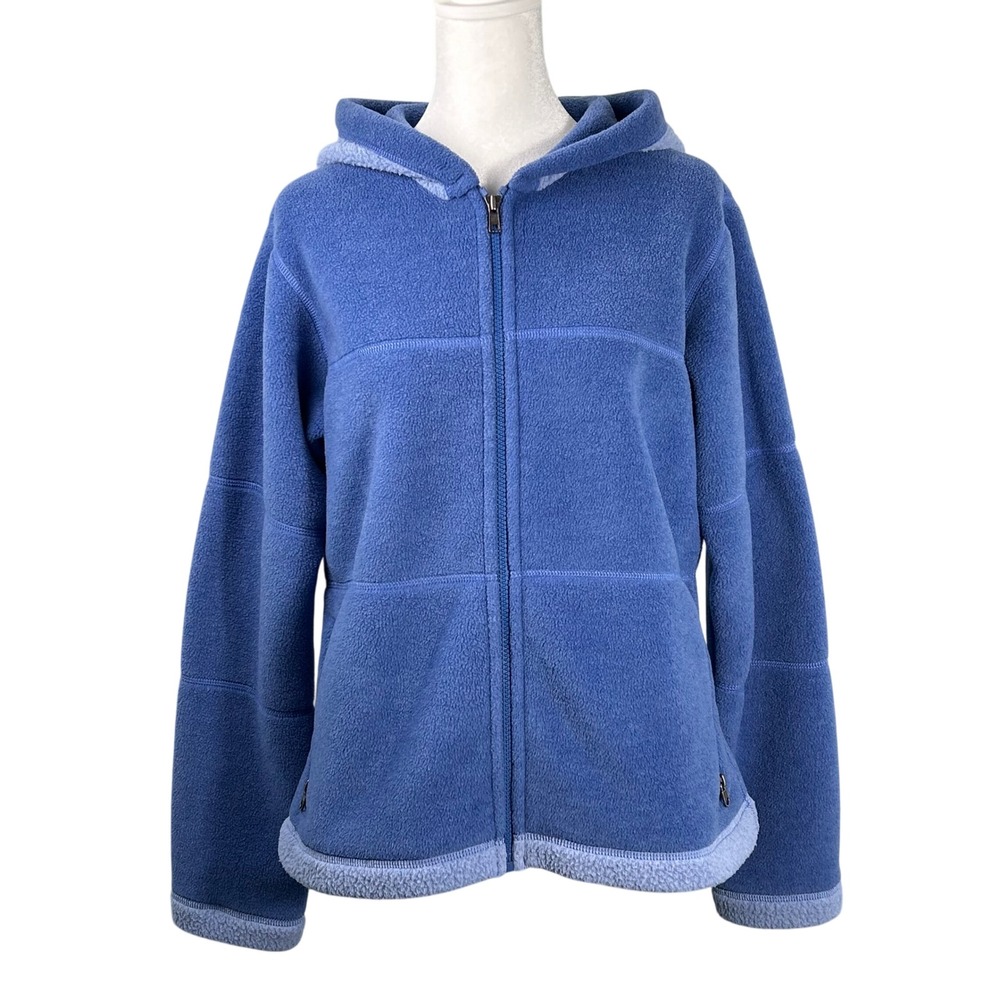 Patagonia Synchilla Arctic Fleece Hoodie Womens Medium Blue Full Zip Vintage USA